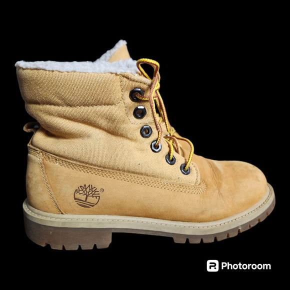 Timberland Lined Sherpa Roll Down Boots Waterproof - Picture 2 of 8